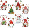 craspire 8 Feuilles 8 Styles Autocollants de Fenêtre de Noël Grand Père Noël Fenêtre S'Accroche Arbres de Noël Décoration Murale Stickers Affichage pour Chambre Salon Magasin Vitrine Décorations