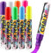 shirylzee 8Pack Jumbo Kreidestifte für Tafel & Fenster - 10MM Kreidemarker Kreidestift Tafel Abwischbar, Fensterstifte, Tafelstifte, Glasmalstifte & Whiteboard Marker, Tafelstift, Auto Dekoration