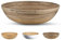 LEXA Saladier en bois de bambou noir fait à la main de 30,5 cm – Grands bols en bois légers pour nourriture – Bol à fruits en bambou pour comptoir de cuisine, bols en bois pour aliments – Bol de