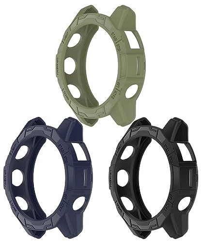 Chofit Custodie compatibili con Garmin Epix Pro Gen 2 47 mm/Fenix 7 Pro/Fenix 7, custodia protettiva in TPU, cover protettiva per telaio dell'orologio, accessori (nero+blu+verde)