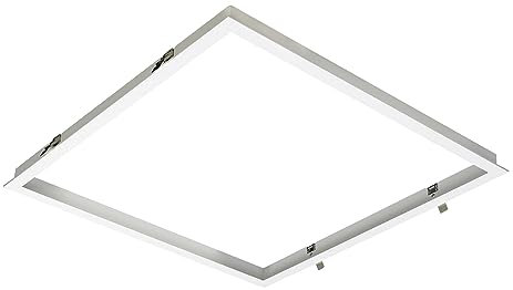 ELG Leuchten Einbaurahmen Fuer Hochwertige LED Panelleuchte, Einlegeleuchte 62x62cm, Rasterdeckenleuchte.