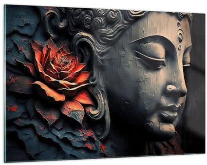 Bilder auf Glas 120x80cm Wandbild Glasdruck Architektur Blumen - 5790