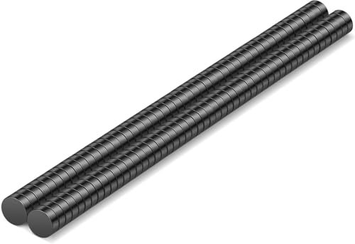 Wukong Neodym Magnete Schwarz Kleine Magnete, 3x1mm | 100 Stück Mini Stark Magnet für 3D Drucken, Handwerk, Büro, DIY
