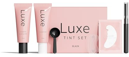 Luxe Cosmetics -New Version 2025 Black Color Set for Lashes and Brows - Long Lasting Temporary Color (Up to 4 Weeks) - Vegan & Cruelty-Free - for Salon & Home Use