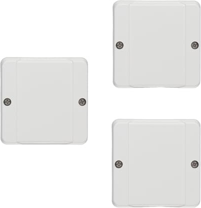Hensel 3x DE 9341 Kabelabzweigkasten - IP 55 Feuchtraumdose ohne Klemme | Aufputzdose - 98x98x55 mm - weiß - bis 4 qmm 3phasig, 6 qmm 1phasig - für feuchte Räume - Thermoplast halogenfrei