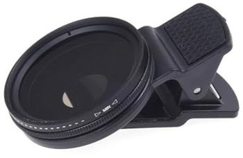 Filtro ND 2-400 per fotocamera in vetro ottico e metallo, 37 mm, con clip universale per obiettivo