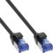 InLine 74900S Câble réseau 10 m, SFTP, TPE (LSZH), Cat.6A, 500 MHz, slim, Gigabit LAN, réseau, Ethernet, cuivre, PoE, noir, Cable RJ45 Male Femelle