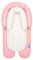 INFANZIA Upgraded 2-in-1 Head & Body Supports for Newborn Infant - Extra Soft Breathable Car Seat Insert Cushion Pad, Perfect for Carseat, Buggy, Swing, Bouncer, Pink