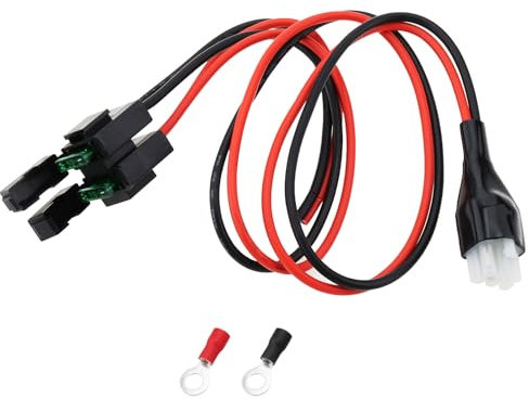 ECSiNG 6 Pines Enchufe de Alimentación de Cable de Alimentación CC de 30 A Cable de Alimentación para Radio de Automóvil de 1 M / 3,3 Pies Compatible con Kenwood TS-50s TS-60s