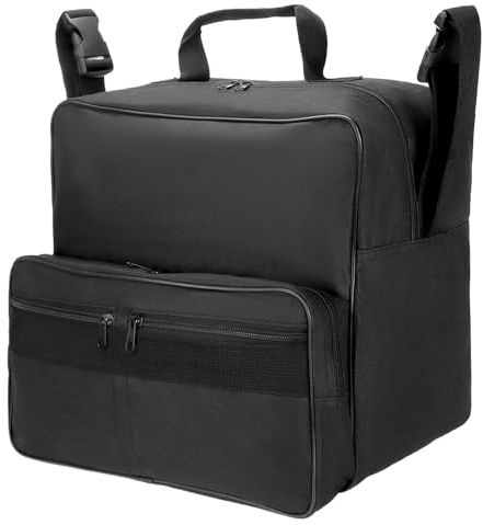 QWORK® rullstolsväska, 35 x 33 x 19 cm rullstolsväskor på baksidan, hängande förvaringsväska, rullstolstillbehör