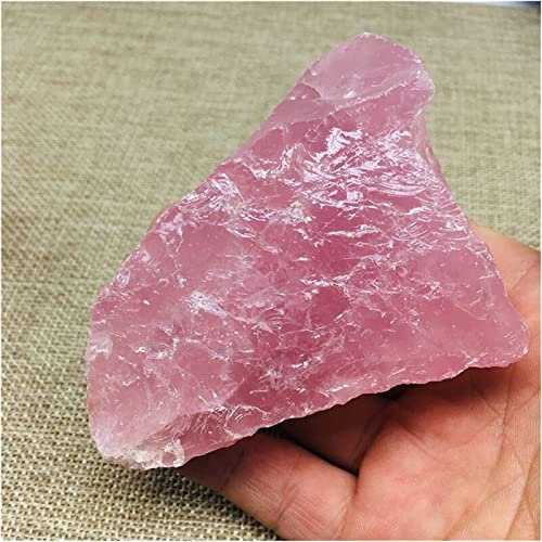 BIRXPMOS Mineraliensteine, 300–900 g, natürliche rosa Kristalle, natürliche Quarzmineralien, Werden zur von Chakren verwendet, um Kristallsteine ​​als Dekoration(About 600g)