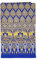 Kitama Sarong Betttuch Überwurf Bett Tuch - Thai Siam Elefanten Premium 200cm x 110cm einseitig umgenäht (Blau)