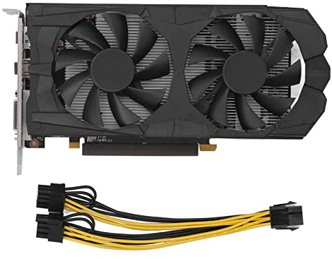 NOENNULL Carte Graphique de Jeu RX580, 8 Go DDR5, 256 Bits, Interface Multimédia HD, Interface DVI Displayport, Carte Vidéo de Jeu pour Ordinateur de Bureau (RX580 8G D5)