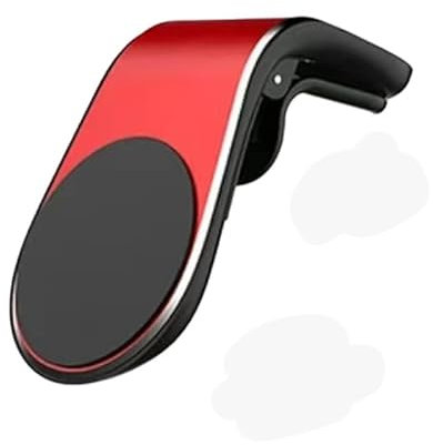 Porta Cellulare Auto Magnetico per Fiat 500 500C 500X 500L Panda Bravo Punto, 360° Rotazione Supporto Auto Smartphone Supporto Magnetico per Presa D'Aria,Red-1 pcs