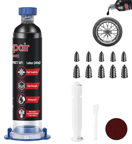 INNOVAYOU Colla di gomma da 40 g, rapida solidificazione, extra forte, impermeabile, con chiodi di riparazione, adesivo in gomma per articoli in gomma, auto, pallacanestro