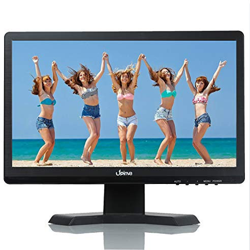 Upinva 15.6 inch Monitor Display Security Camera Screen Multifunction HDMI AV BNC VGA Input USB Interface Computer Monitor 1920 x 1080 Full HD Built-in Speaker