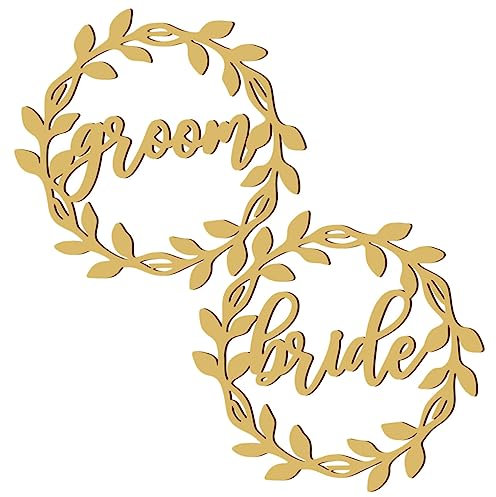 FUNOMOCYA 1 Ensemble De Panneaux De Chaise De Mariage Décorations Rustiques pour Réception Mr Mrs