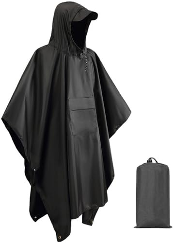 Senston Leichter Wasserdichter Regenponcho Für Damen Herren Wandern Angeln | 210T Polyester PU-Beschichtung, Wasserdicht, Wiederverwendbar, Leicht Langlebig, Mit Tasche, Multifunktional, Wandern Angeln