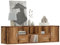 Homgoday Eckschrank aus antikem Holz, 160 x 40 x 45 cm, aus Spanplatte, Möbelschrank, Büromöbel, Aufbewahrungsschrank