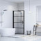 Iiaky Porte de Douche Verre trempé 81x195 cm Noir,Vitre Baignoire Salle De Bain,Pare-Baignoire