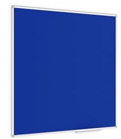 ALLboards Pinnwand Filztafel 120x120cm mit Alurahmen, Textiltafel Blau