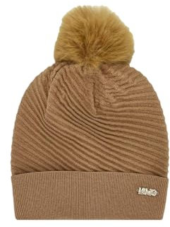 Liu Jo Lurex® Mütze mit Bommel TF4288, CAMMEL/LUX, One size