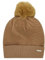 Liu Jo Lurex® Mütze mit Bommel TF4288, CAMMEL/LUX, One size