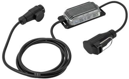 UNITRAILER FRISTOM LED Control Box 12 V 13 PIN Elektronikmodul mit 13 pol Stecker und Buchse Aluminiumgehäuse Kabel 2,5 m verhindert Flackern für Pkw Anhänger und Nutzfahrzeuge im Betrieb