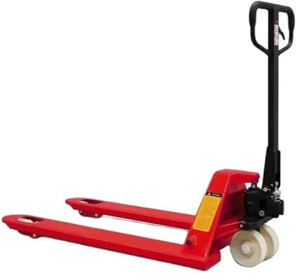 BADIKA Manueller Palettenhubwagen Mobile Palette Manueller, tragbarer Gabelhubwagen mit niedrigem Profil und Langer Gabel und hydraulischer Pumpe(Red)