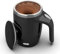 CYANLUX Self Stirring Coffee Mug, Automatic Magnetic Stirring Coffee Mug, Rechargeable Stainless Steel Coffee Mug Electric Mixing Cup with Lid for Coffee Milk Tea (Black)
