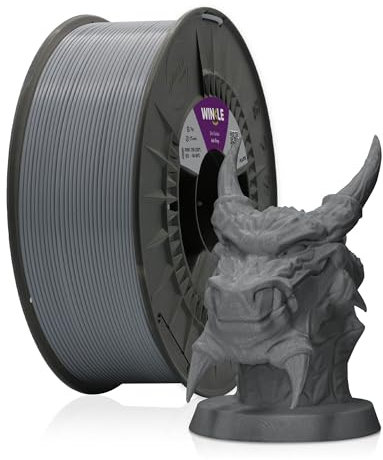 WINKLE PLA PRO Filament 1.75mm Aschgrau, 1kg Spule, 3D Drucker Filament für FDM Druckern, 3D-Druckmaterialien, Maßgenauigkeit +/- 0.05mm, Hervorragender Wärmewiderstand, 95°C HDT