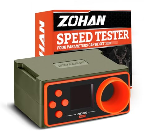 ZOHAN Upgrated Airsoft Chronograph, Airsoft Gun Speed Tester, BBS Paintball Chronograph Shooting, Precise Readings, Simple Set Up, 4 Adjustable Parameters