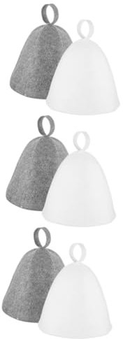Toddmomy 6stücke Sauna-hüte Aus Dickem Filz Komfortable Badekappen Für Sauna Und Spa Wasserabsorbierende Mütze Für Damen Geeignet Für Lange Haare Und Outdoor-aktivitäten Graue Und