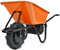 SuperHandy Cordless Electric Wheelbarrow Utility Cart, 48V 2Ah Battery Powered, 75L Steel Tub, 150kg Load Capacity Garden Trolley, Material & Debris Hauler