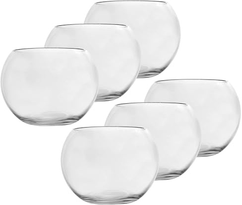 6 x Kugelvase aus Glas - Vase in Kugelform - Tischvase - Ø 18 cm