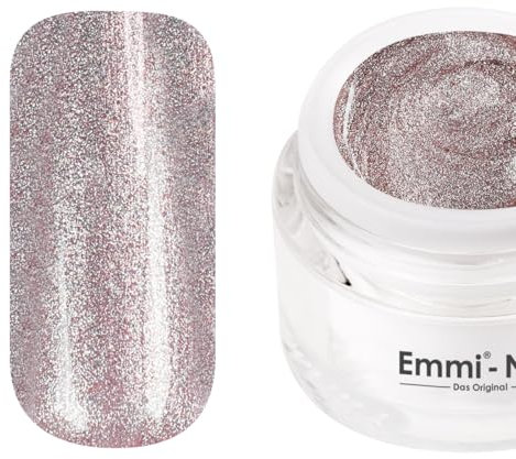 Emmi Nail Farbgel | UV/LED-Gel für brillante Farbintensität | Hohe Deckkraft, mittelviskos & selbstglättend | Kein Verlaufen in Nagelränder | 5 ml – Metallic Ivory