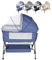 XUANYU Berceau Cododo Jusqu'à 50 kg, Lit Bébé de Cododo pour Les Bébés à 36 Mois, Lit d'Appoint avec Matelas et Moustiquaire, Hauteur Réglable, 104 * 52*(103-115) cm, Bleu