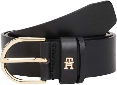 Tommy Hilfiger Damen Gürtel Essential Effortless 3,5 cm aus Leder, Schwarz (Black), 110 cm