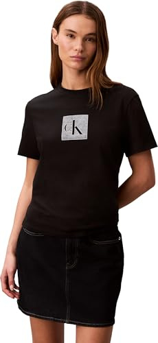 Calvin Klein Damen Ss Classic Fit Monogram Tee Lv047f819g Graphic Tees