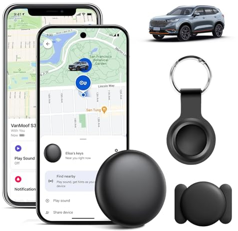 GPS Tracker for Vehicles Work with Built-in APP (Compatible with iOS and Android),Mini Car Air Tracker Tag With Magnet Global Coverage,Hidden Car Locator Device,No Monthly Fee or Subscription