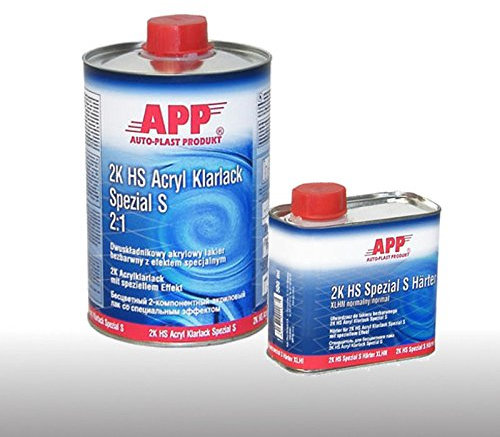 APP Acryl Klarlack 2K HS (Kratzfest) 2:1 1Liter+0,5L Härter kurz
