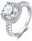 JewelryPalace 3ct Zirkonia Verlobungsring Eheringe Promise Verlobung Ring Silber 925 Damen, Silberringe Trauringe Damenring Vorsteckring Hochzeitsringe Antragsring Entouragering Ringe, Damen Schmuck