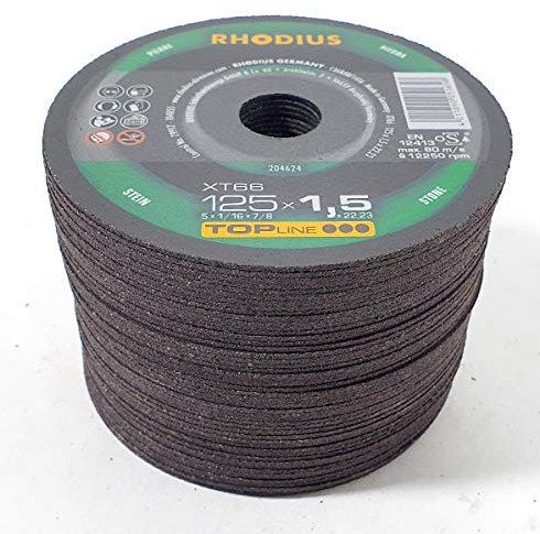 Rhodius XT66 Trennscheiben 125 x 1,5 mm für Aluminium und Stein 50 Stück