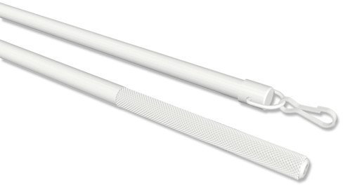 Interdeco Schleuderstab/Gardinenstab (1 Stück) Weiß aus Aluminium für Gardinen/Vorhänge, Simply, 100 cm
