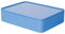 HAN Schubladenbox Allison SMART-ORGANIZER Utensilienbox mit Innenschale und Deckel/ Serviertablett, stapelbar, für Büro, Schreibtisch, Badezimmer, Küche, möbelschonende Gummifüße, 1110-84, sky blue
