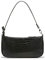 Barabum Retro Classic Crocodile Pattern Clutch Umhängetasche mit Reißverschluss für Frauen (Schwarz)