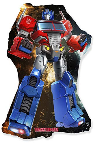 Ballonim Luftballon Optimus Prime Transformers - XXL Riesenballon ca. 75 cm - Dekoration zum Geburtstag - Folienballon Happy Birthday Deko