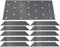 Piastra di giunzione piatta in ferro zincato, resistente per riparazione in lamiera di acciaio, 140 x 60 x 2 mm, confezione da 10 pezzi