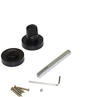 Emuca - Muletilla para puertas correderas de interior, lote de 5 condenas con roseta D.35 mm, zamak, Negro