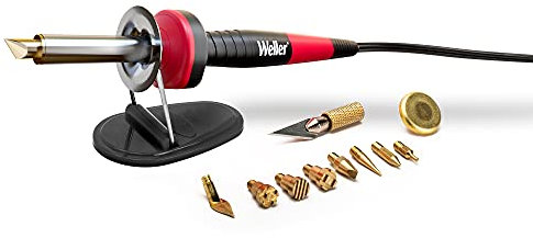 Weller WLIWBK2523G 15 Pieces Wood Burning Project Kit with 3 Branding and 6 Woodburning Tips, 30W/230V UK